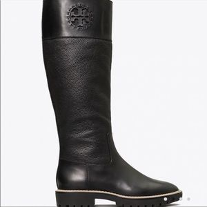 Tory Burch Lug Sole Leather Boots size 9